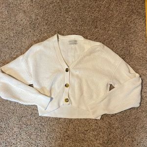 White Cropped Urban Outfitters Sweater